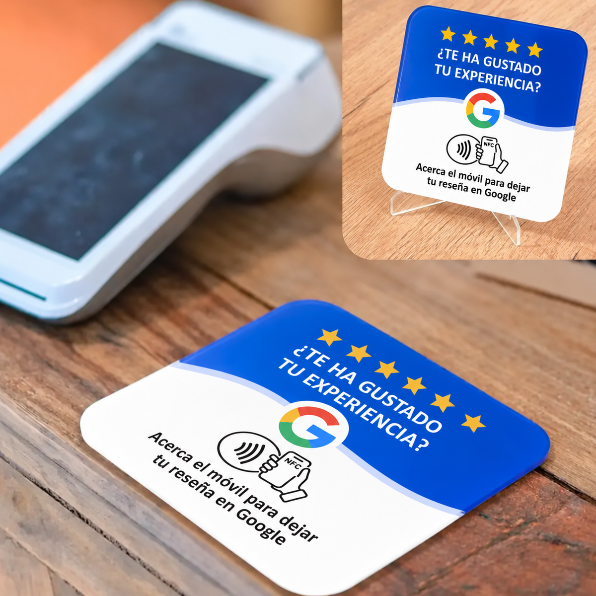 Placa NFC para reseñas de Google