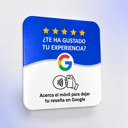 Placa NFC para reseñas de Google